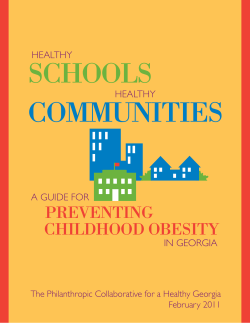 A Guide for Preventing Childhood Obesity in Georgia