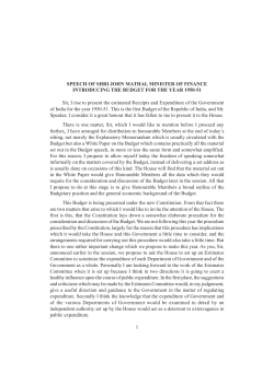 1950 - 1951 - Union Budget