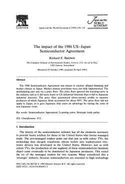 The impact of the 1986 US-Japan Semiconductor Agreement