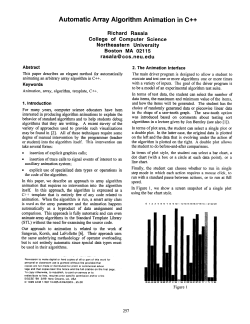 Automatic Array Algorithm Animation in C++
