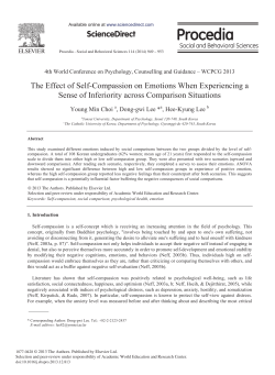 The Effect of Self-compassion on Emotions when Experiencing a