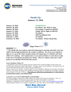 Heads Up - Milwaukee Public Schools