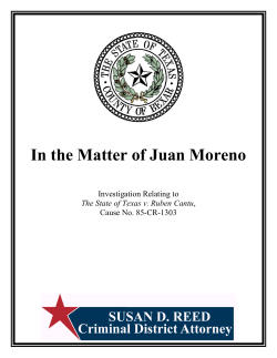 In the Matter of Juan Moreno - Death Penalty Information Center
