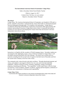 Colegio Maya Seeks a Secondary School Social Studies Teacher