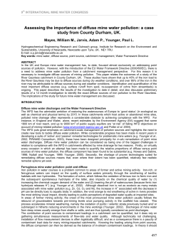 Assessing the importance of diffuse mine water pollution: a case