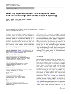 Identifying trophic variation in a marine suspension feeder: DNA