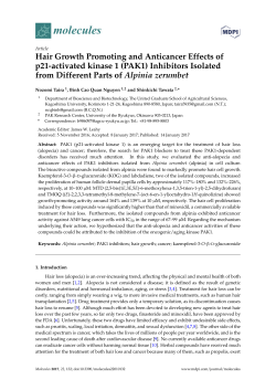 Hair Growth Promoting and Anticancer Effects of p21