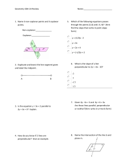 Geometry CBA 1A Review Name: 1. Name 3 non