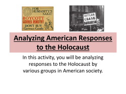 Analyzing American Responses to the Holocaust