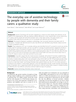 The everyday use of assistive technology by people
