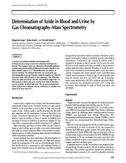 Determination of Azide in Blood and Urine by Gas Chromatography