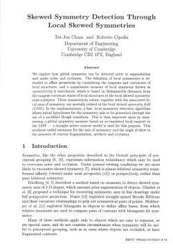 Skewed Symmetry Detection Through Local