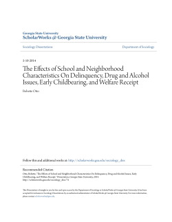 The Effects of School and Neighborhood Characteristics On