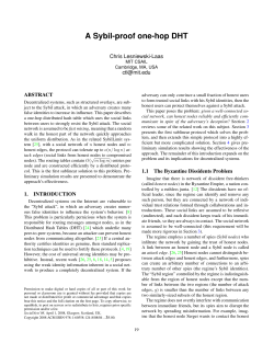 A Sybil-proof one-hop DHT - PDOS