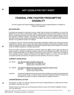 federal fire fighter presumptive disability