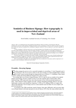 Semiotics of Business Signage: How typography is used in