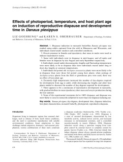 Effects of photoperiod, temperature, and host plant age on induction