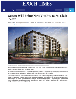 scoop will bring new vitality to st. clair west