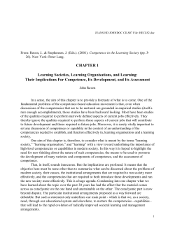 CHAPTER 1 Learning Societies, Learning