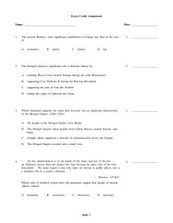 Extra Credit Assignment Name: Date: 1. The