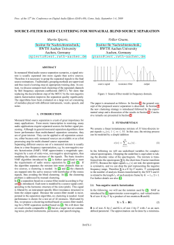 source-filter based clustering for monaural blind source separation