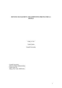 revenue management and competitive pricing for us hotels