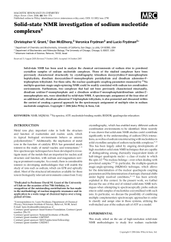 Solid-state NMR investigation of sodium nucleotide complexes