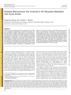 Multiple Mechanisms Are Involved in Ah Receptor