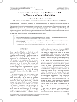 Determination of Undissolved Air Content in Oil by Means of a