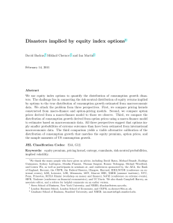 Disasters implied by equity index options&lowast;