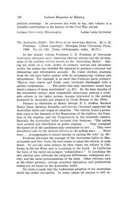 186 Indiana Mayaxine of History political meetings. valuable