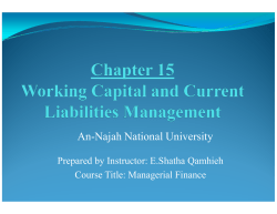 Chapter 15_Working Capital_Current Liabilities - An
