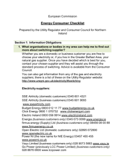 Energy Consumer Checklist