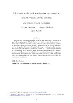 Ethnic networks and immigrants self-selection