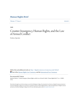 Counter-Insurgency, Human Rights, and the Law of Armed Conflict