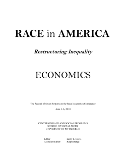 Race in America: Restructuring Inequality Economics Report