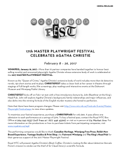 17th Master Playwright Festival celebrates Agatha Christie