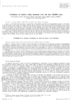 Variations of eastern Asian monsoon over the last 140,000 years