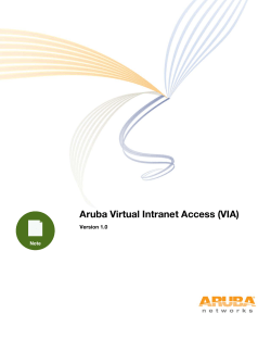 Aruba Virtual Intranet Access (VIA)