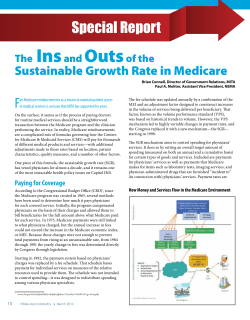 The Ins and Outs of the Sustainable Growth Rate in Medicare