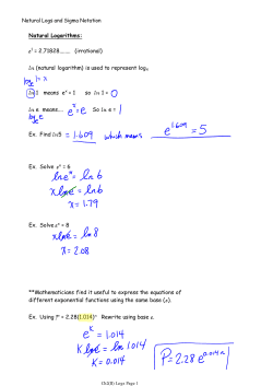 Natural Logs and Sigma Notation