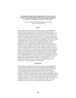 Techniques for rapid assessment of population density and body