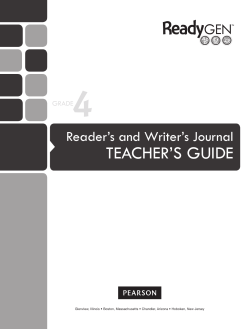 Teacher`S GUIde - Pearson School
