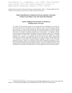 Object Identification is Isolated from Scene Semantic