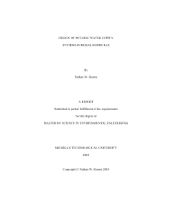 Design of Potable Water Supply Systems in Rural Honduras
