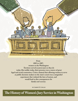 The History of Women`s Jury Service in Washington