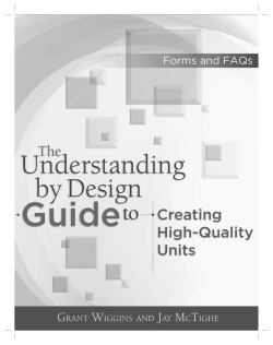 Understanding by Design Resources - from Wiggins and