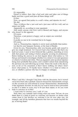 Plato, Republic II. 357a-367e (Glaucon`s challenge)
