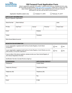 150 Forward Fund Application Form
