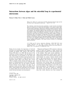 Interactions between algae and the microbial loop in experimental